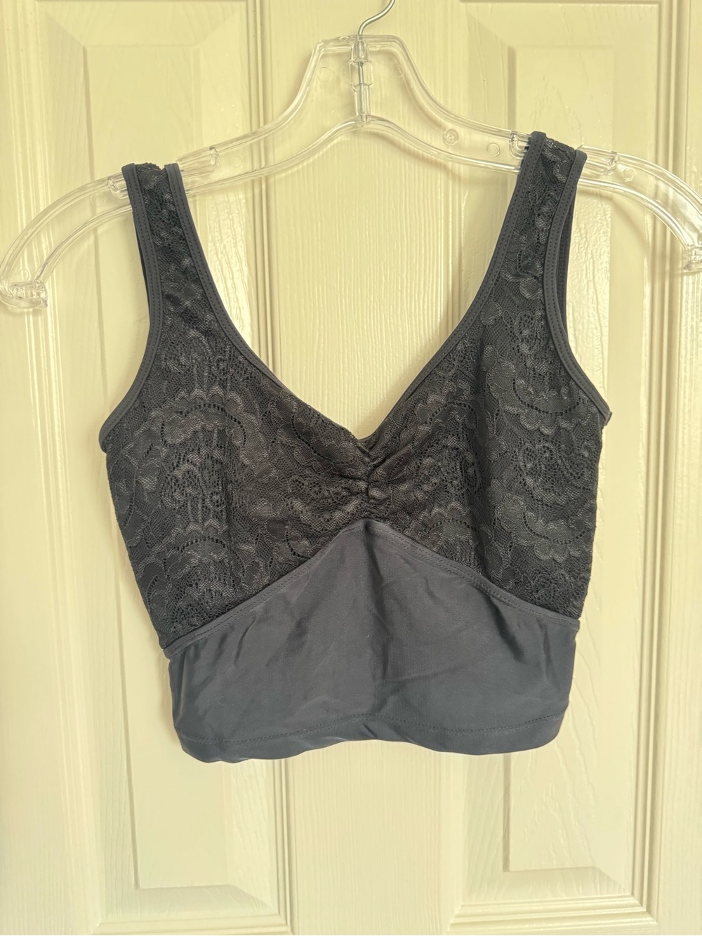 So Danca Lace-Front Athletic Bralette